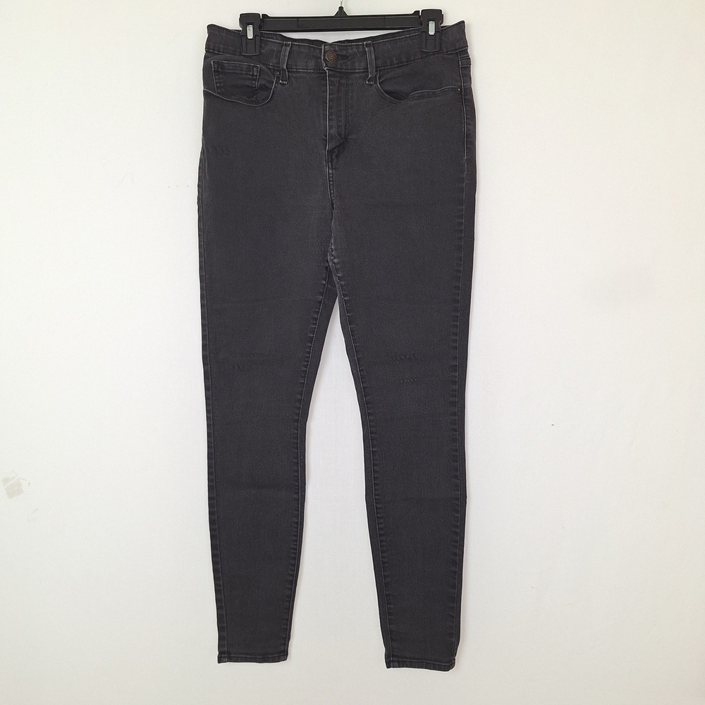 Y2K Whimsigoth Denim Jeans Minimalist Skinny Mid-Rise Signature by Levi 30x29